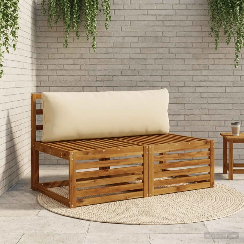 Back Cushion PUTTEN 100% Polyester Beige 120 x 40 x 15 cm