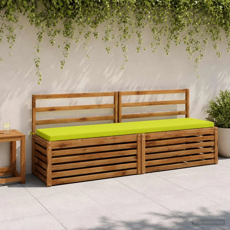 Bench Cushions SOEST 2 pcs 100% Polyester Bright Green