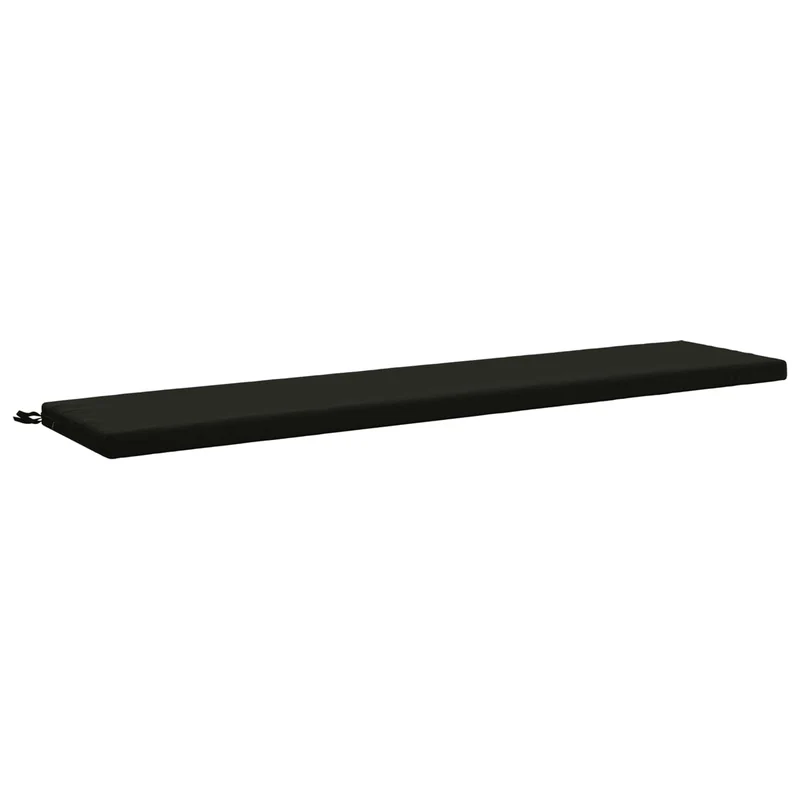 Bench Cushion SOEST 100% Polyester Black 170 x 40 x 5 cm