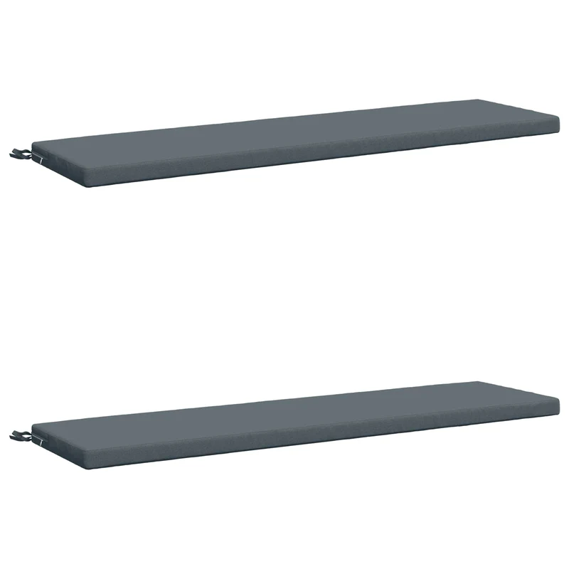Bench Cushions SOEST 2 pcs 100% Polyester Blue 140 x 40 x 5 cm