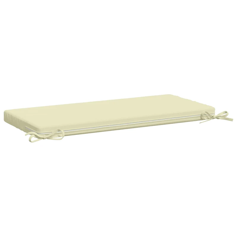Bench Cushions SOEST 2 pcs 100% Polyester Cream 80 x 40 x 5 cm