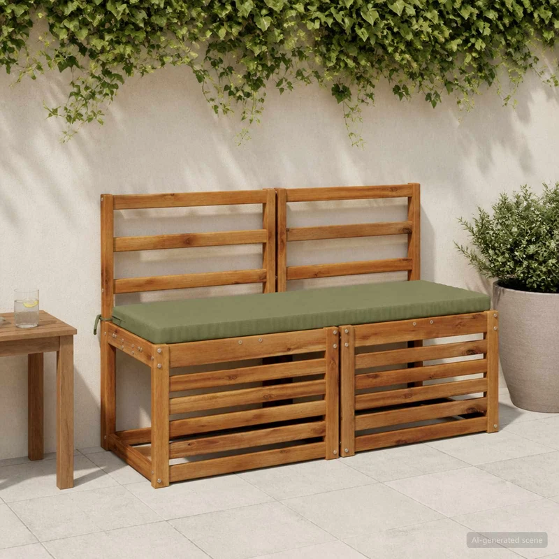 Bench Cushion SOEST 100% Polyester Olive Green 110 x 40 x 5 cm