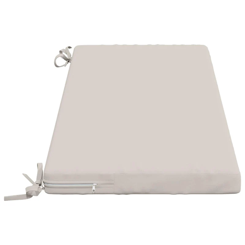 Bench Cushion SOEST 100% Polyester White 110 x 40 x 5 cm