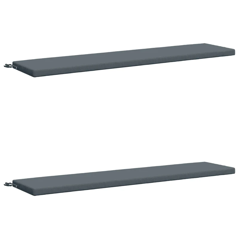Bench Cushions SOEST 2 pcs 100% Polyester Blue 200 x 40 x 5 cm