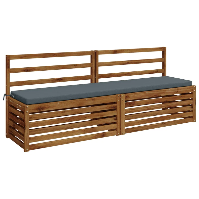 Bench Cushions SOEST 2 pcs 100% Polyester Blue 200 x 40 x 5 cm