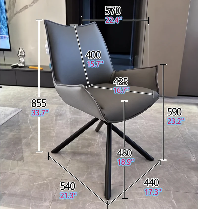 Table de salle à manger pivotante et extensible en forme de dalle de pierre avec pied central en acier