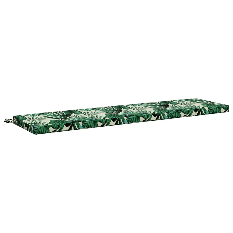 Bench Cushions SOEST 2 pcs 100% Polyester Leaf Pattern