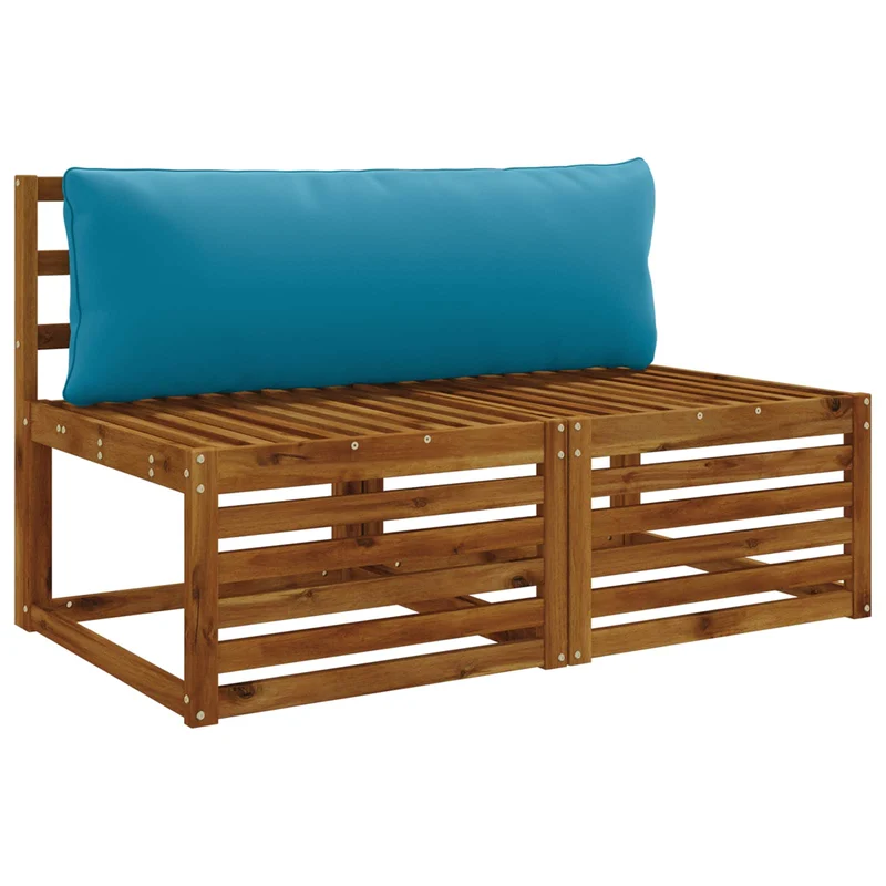 Back Cushion PUTTEN 100% Polyester Light Blue 120 x 40 x 15 cm