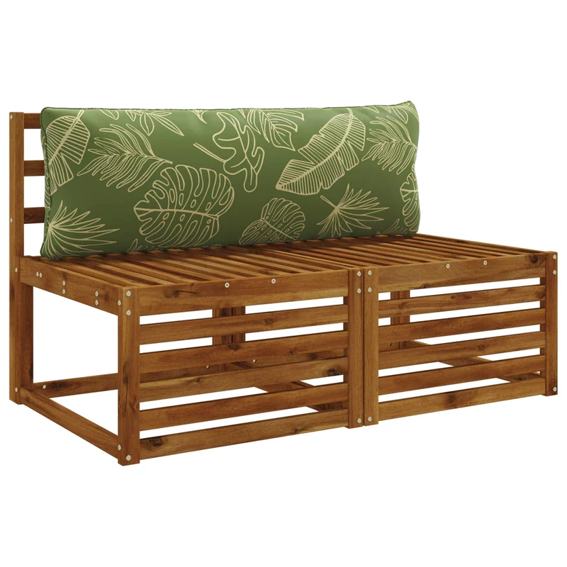 Back Cushion PUTTEN 100% Polyester Leaf Design 120 x 40 x 15 cm