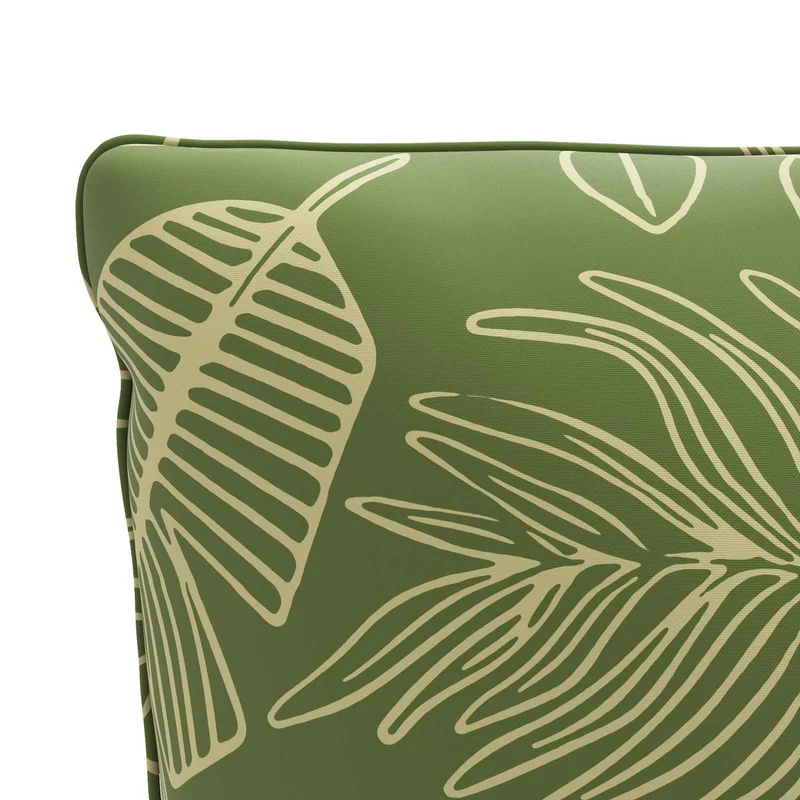 Back Cushion PUTTEN 100% Polyester Leaf Design 120 x 40 x 15 cm