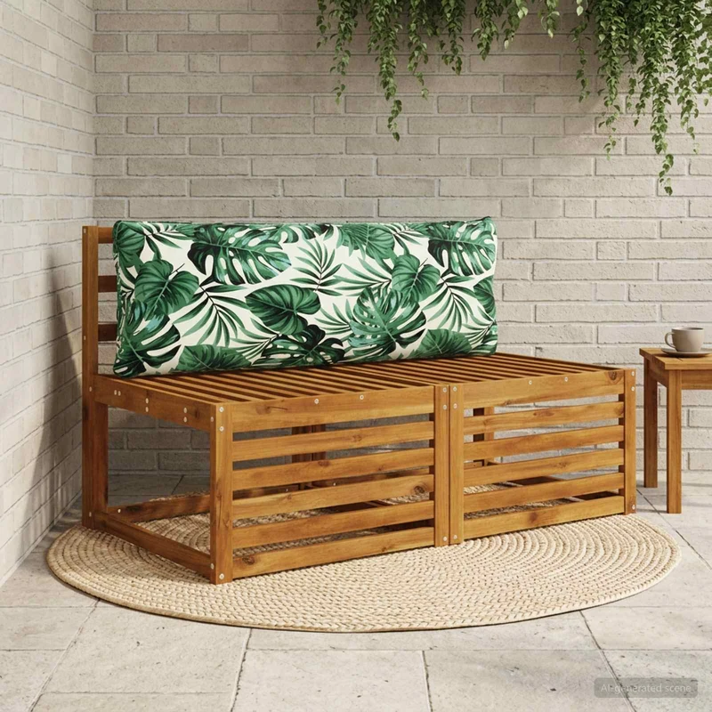 Back Cushion PUTTEN 100% Polyester Leaf Pattern