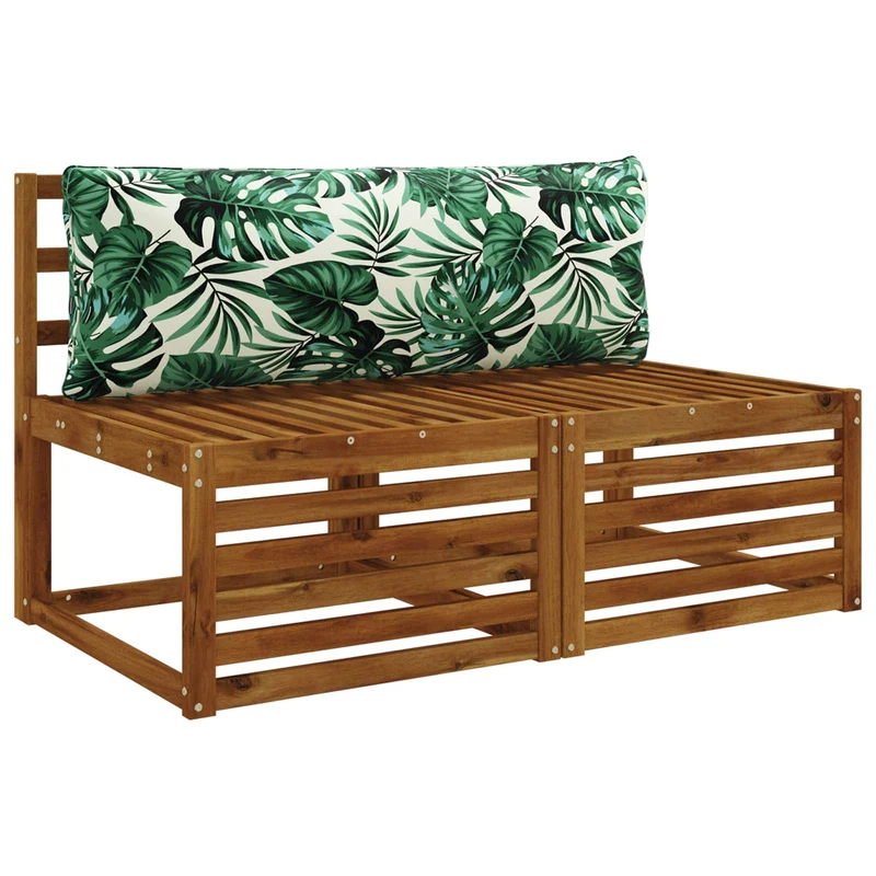 Back Cushion PUTTEN 100% Polyester Leaf Pattern