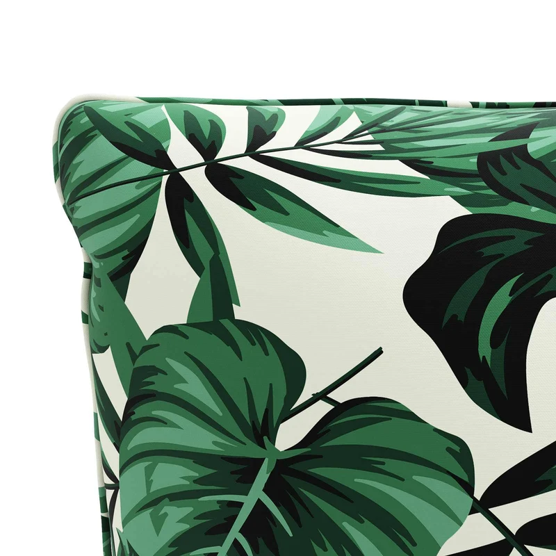 Back Cushion PUTTEN 100% Polyester Leaf Pattern