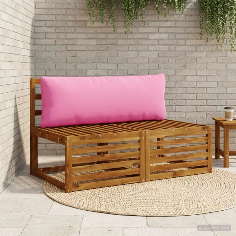 Back Cushion PUTTEN 100% Polyester Pink 120 x 40 x 15 cm