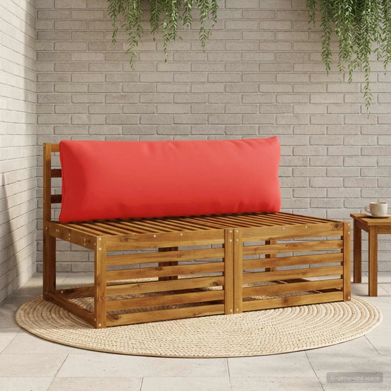 Back Cushion PUTTEN 100% Polyester Red 120 x 40 x 15 cm