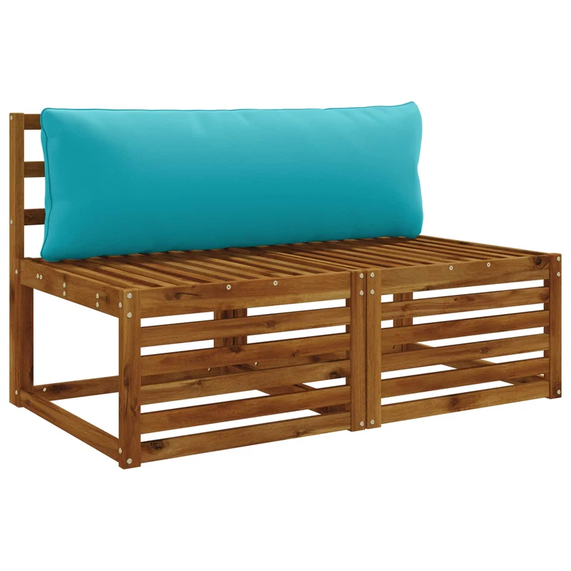Back Cushion PUTTEN 100% Polyester Turquoise 120 x 40 x 15 cm