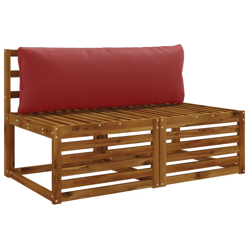 Back Cushion PUTTEN 100% Polyester Wine Red 120 x 40 x 15 cm