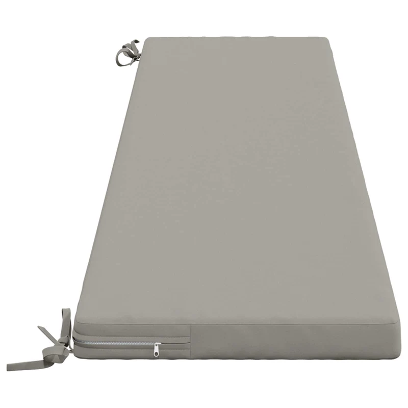 Bench Cushion SOEST 100% Polyester Grey 170 x 40 x 5 cm