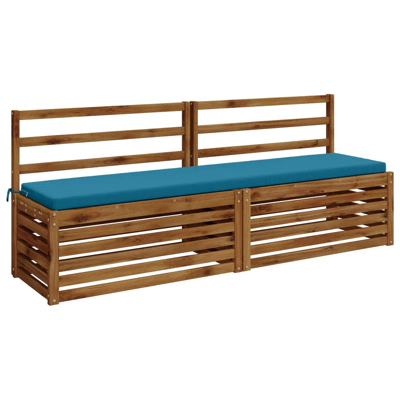 Bench Cushion SOEST 100% Polyester Light Blue 170 x 40 x 5 cm