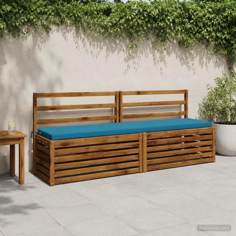 Bench Cushions SOEST 2 pcs 100% Polyester Light Blue