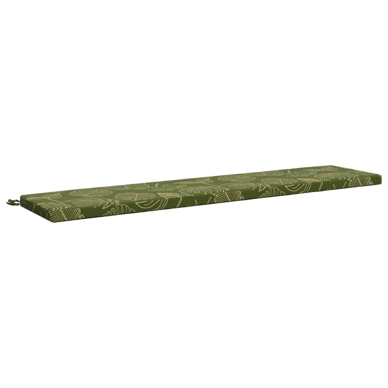 Bench Cushions SOEST 2 pcs 100% Polyester Leaf Design
