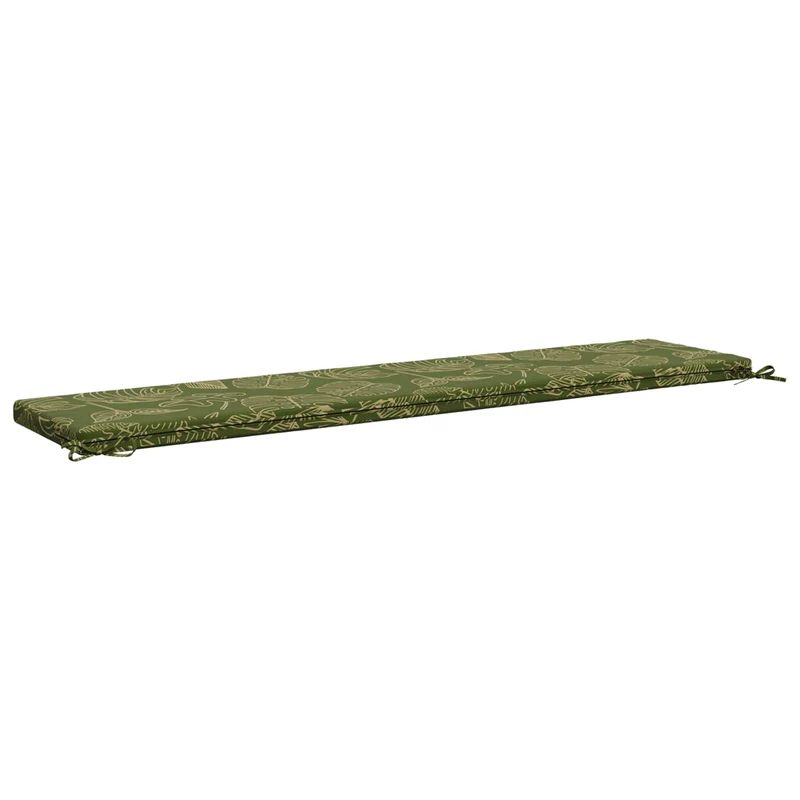 Bench Cushions SOEST 2 pcs 100% Polyester Leaf Design