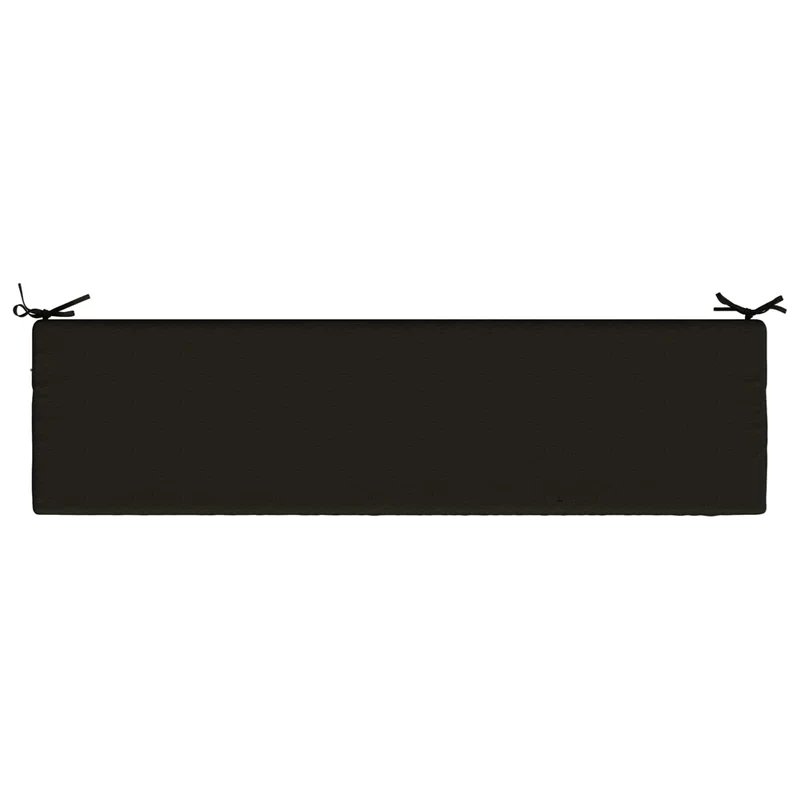 Bench Cushions SOEST 2 pcs 100% Polyester Black 140 x 40 x 5 cm