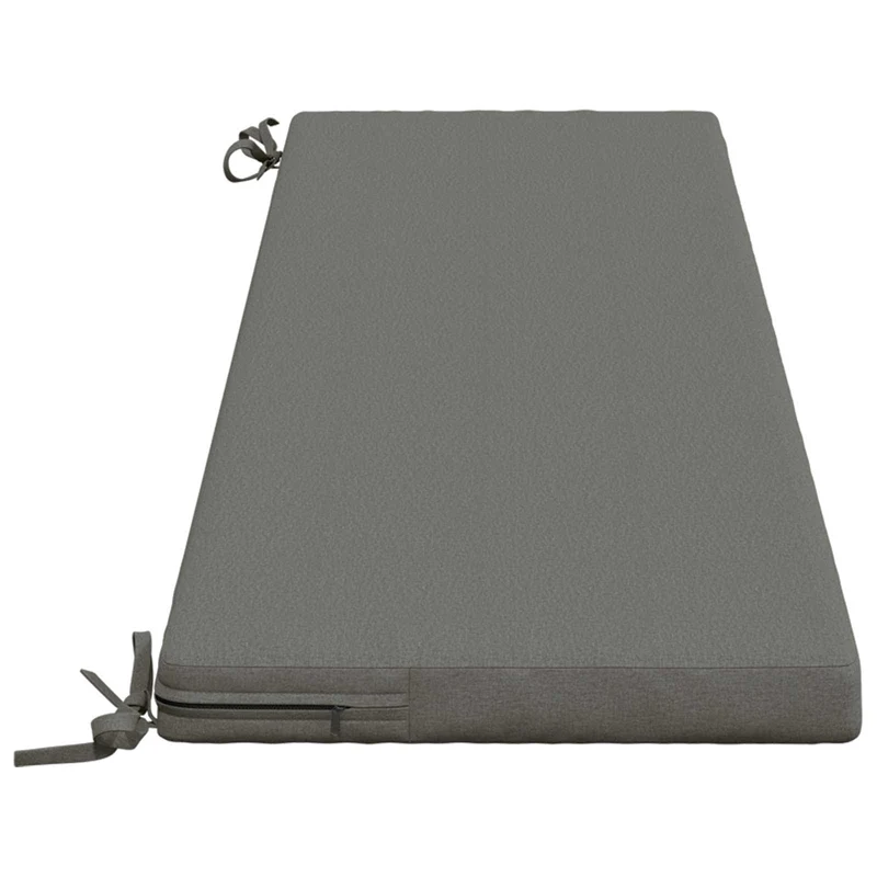 Bench Cushions SOEST 2 pcs 100% Polyester Grey 140 x 40 x 5 cm