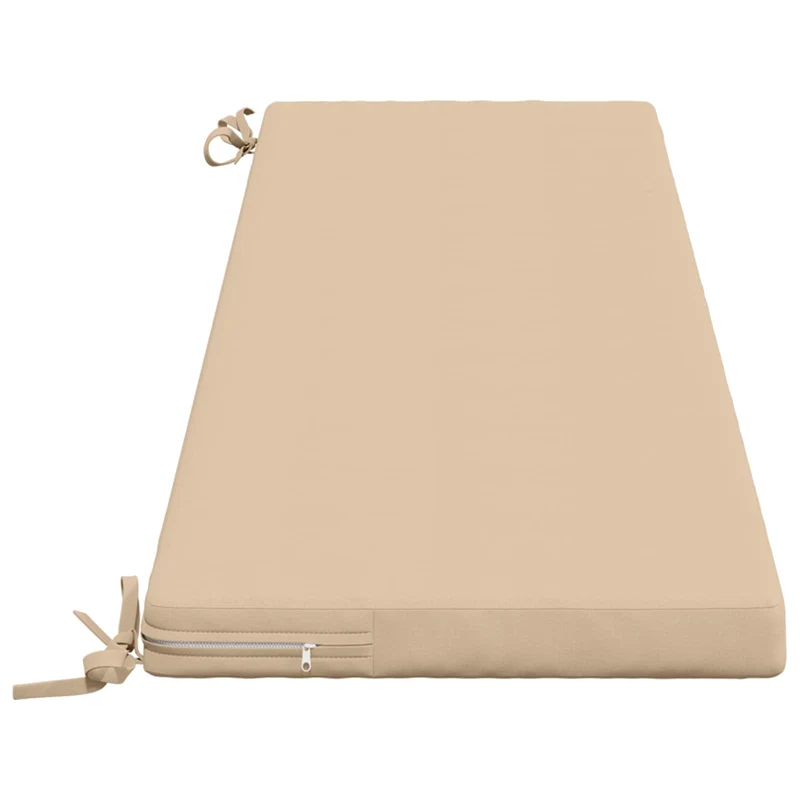 Bench Cushions SOEST 2 pcs 100% Polyester Cream 140 x 40 x 5 cm
