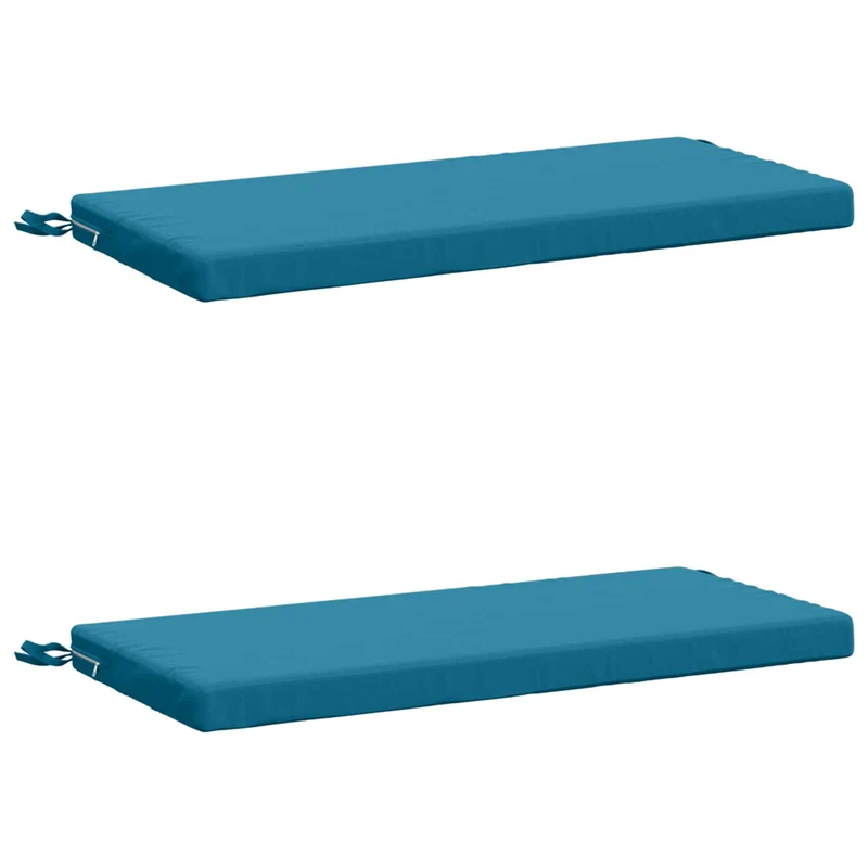 Bench Cushions SOEST 2 pcs 100% Polyester Light Blue