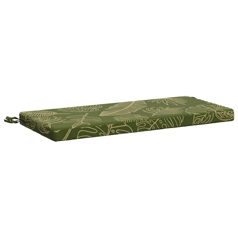 Bench Cushion SOEST 100% Polyester Leaf Design 80 x 40 x 5 cm