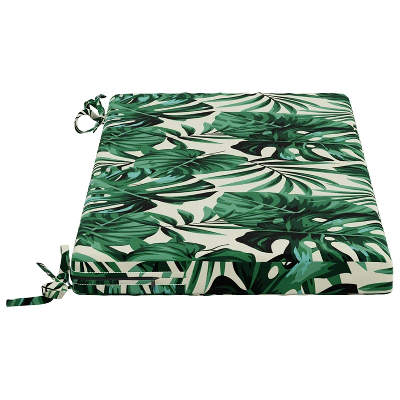 Bench Cushion SOEST 100% Polyester Leaf Pattern 80 x 40 x 5 cm