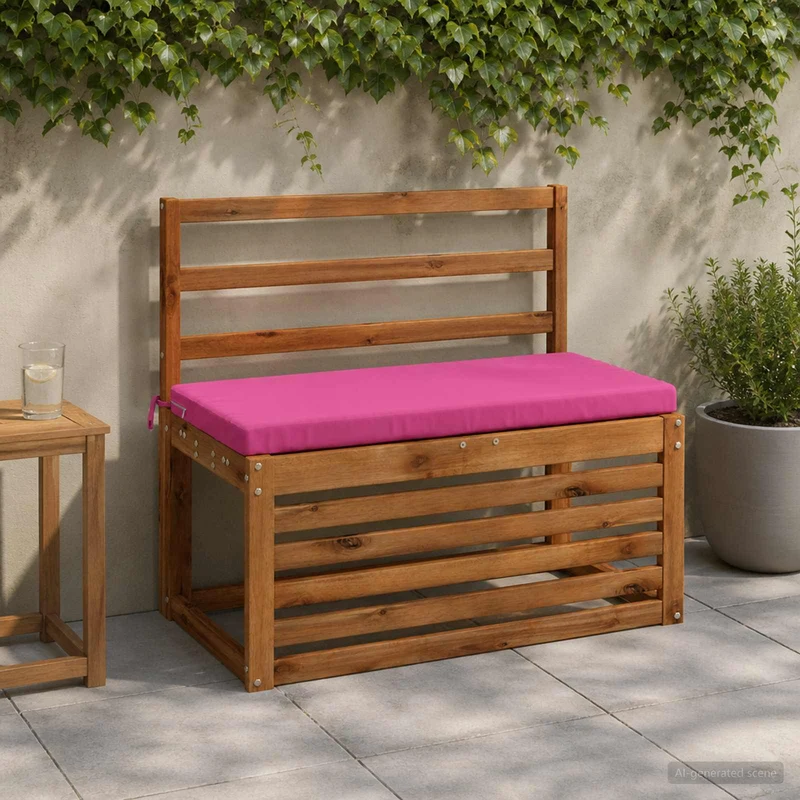 Bench Cushion SOEST 100% Polyester Pink 80 x 40 x 5 cm