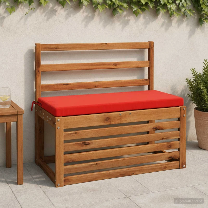 Bench Cushions SOEST 2 pcs 100% Polyester Red 80 x 40 x 5 cm