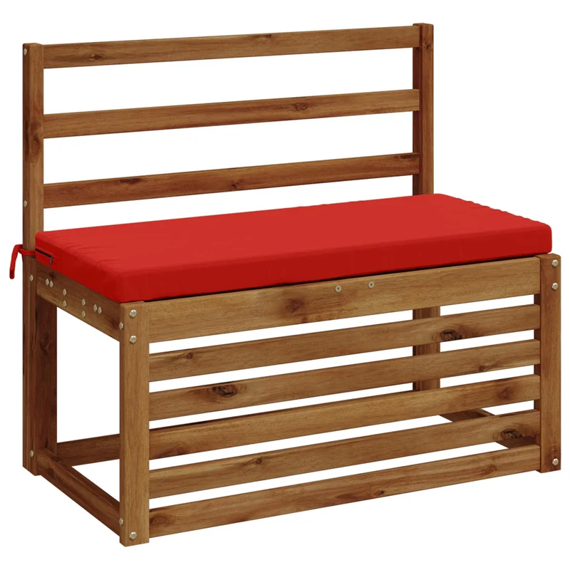 Bench Cushions SOEST 2 pcs 100% Polyester Red 80 x 40 x 5 cm