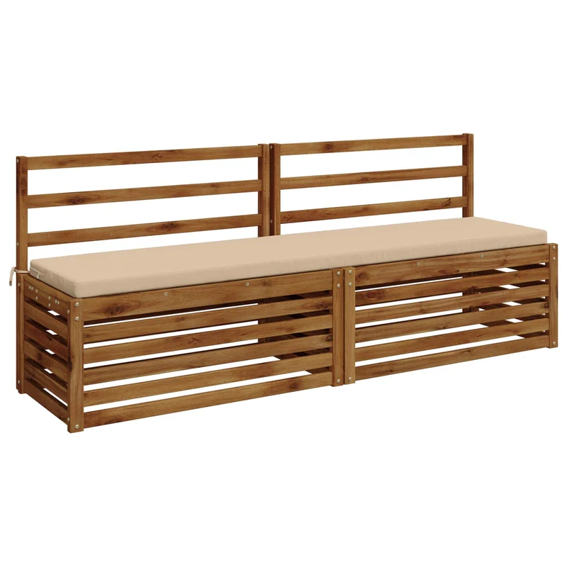 Bench Cushion SOEST 100% Polyester Cream 200 x 40 x 5 cm