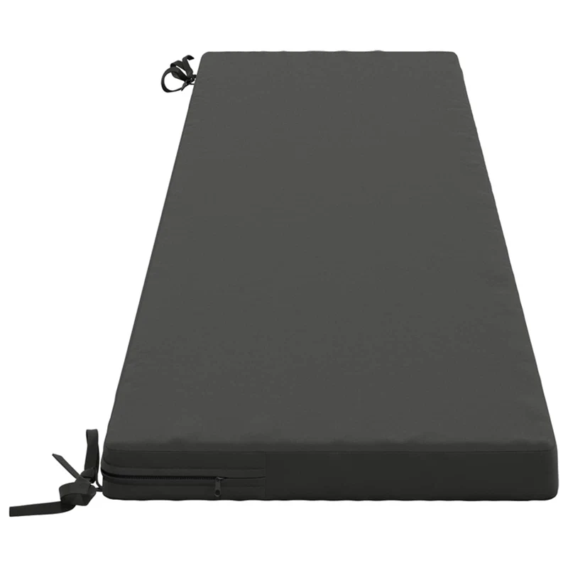 Bench Cushion SOEST 100% Polyester Anthracite 200 x 40 x 5 cm