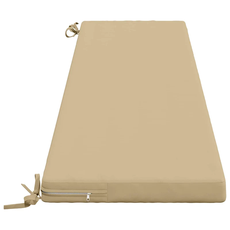Bench Cushions SOEST 2 pcs 100% Polyester Beige 200 x 40 x 5 cm