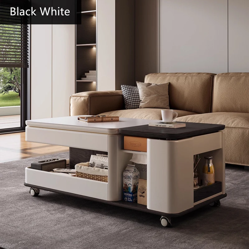 Table basse de luxe légère et rotative à dessus moderne