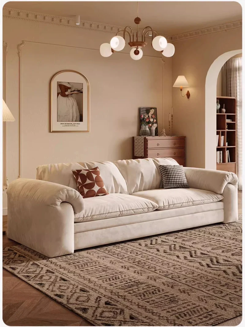 Canapé-lit multifonctionnel en tissu mat avec rangement en dessous