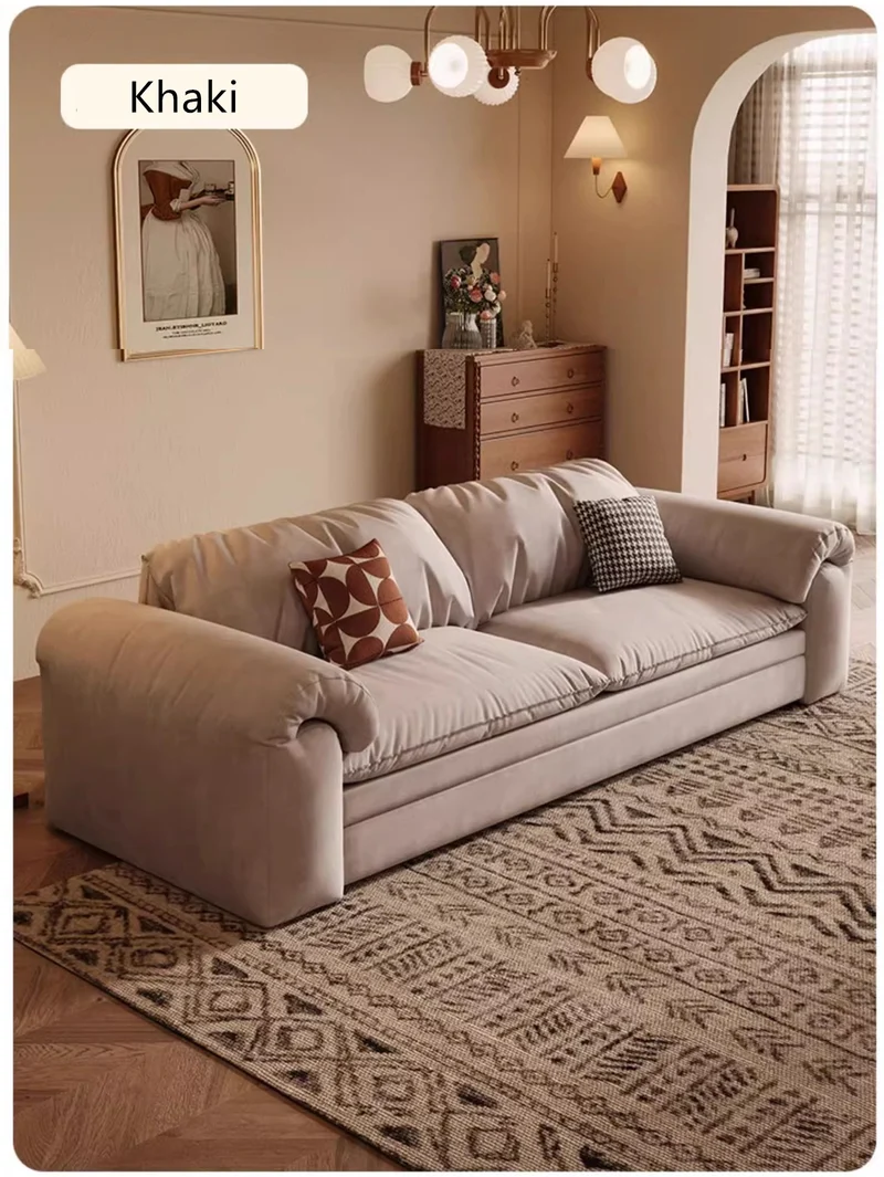 Canapé-lit multifonctionnel en tissu mat avec rangement en dessous
