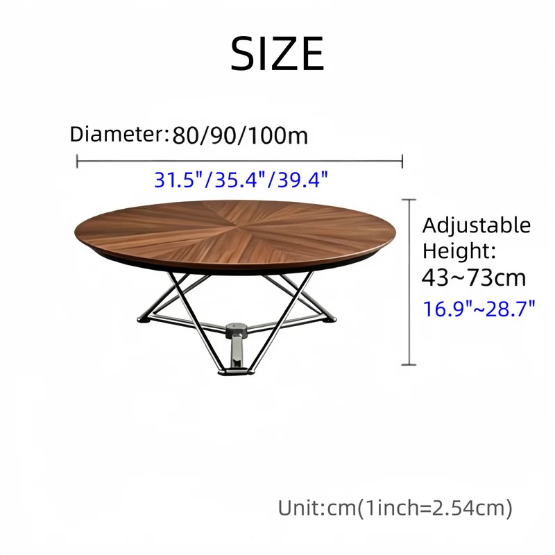 Table basse relevable 2 en 1