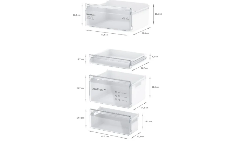 Réfrigérateur combiné intégrable 177.2 x 54.1 cm Charnières à glissières