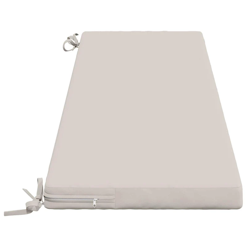 Bench Cushion SOEST 100% Polyester White 160 x 40 x 5 cm