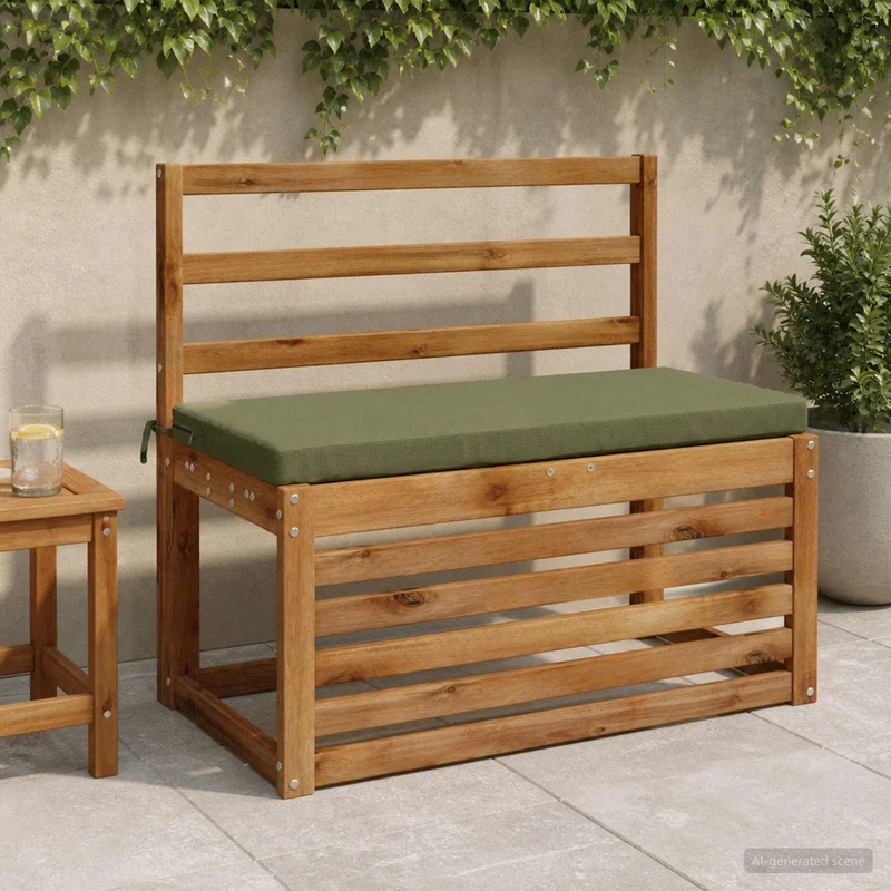 Bench Cushions SOEST 2 pcs 100% Polyester Olive Green