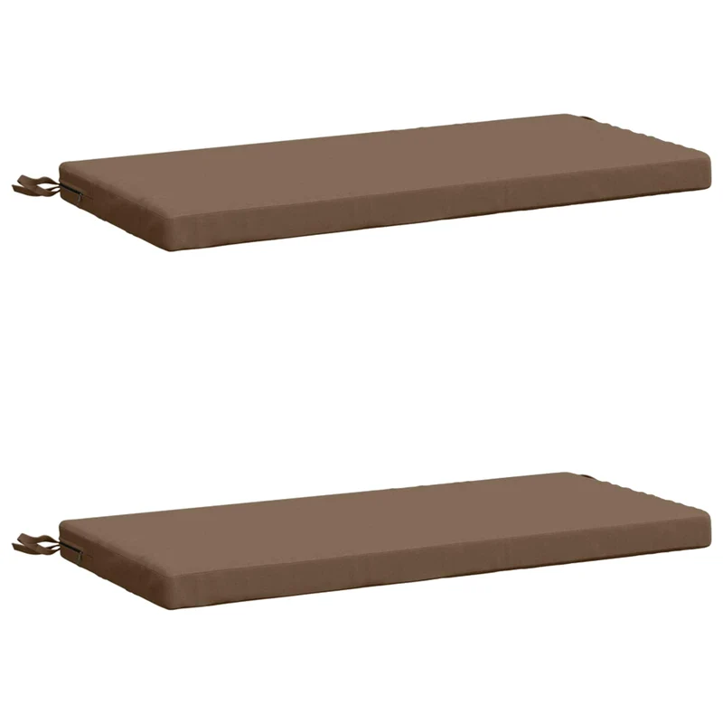 Bench Cushions SOEST 2 pcs 100% Polyester Taupe 60 x 40 x 5 cm