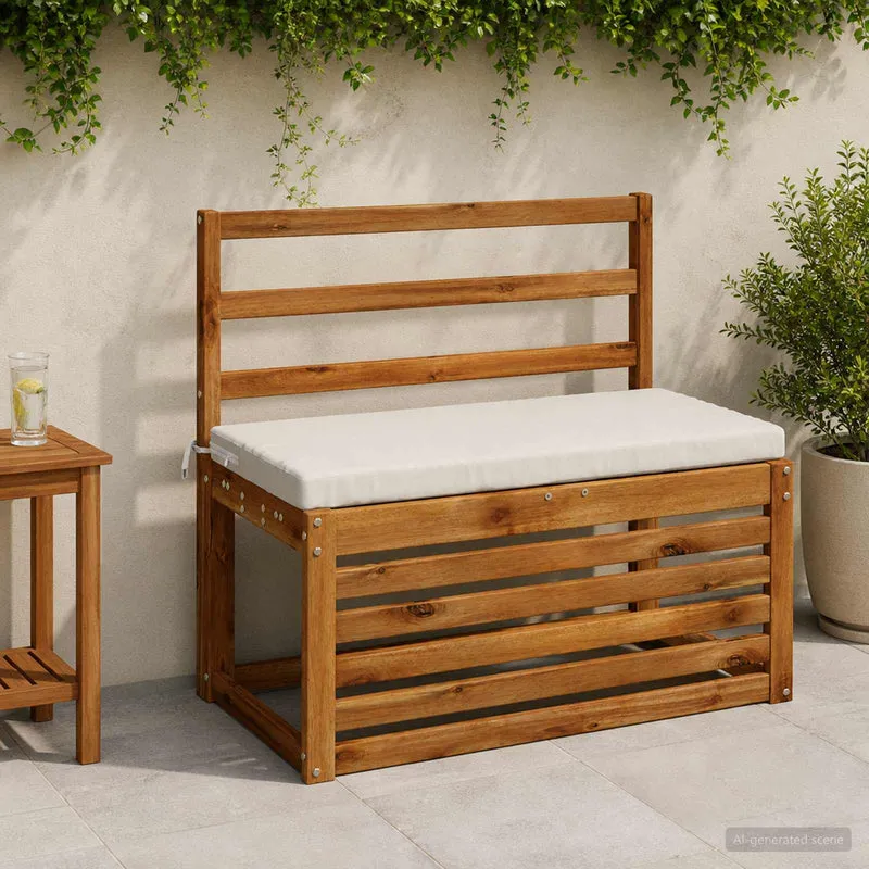 Bench Cushions SOEST 2 pcs 100% Polyester White 60 x 40 x 5 cm