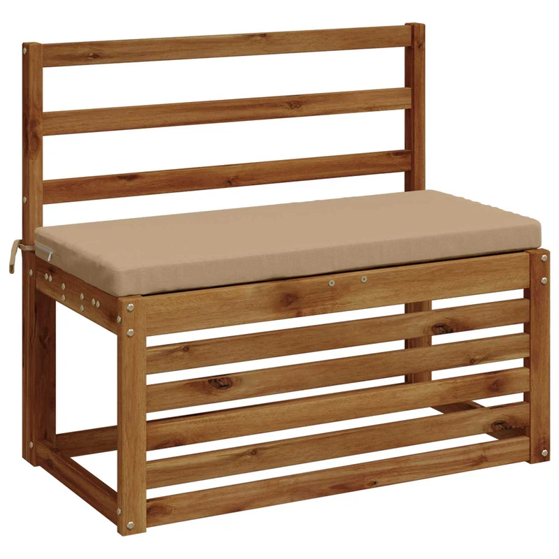 Bench Cushions SOEST 2 pcs 100% Polyester Sand 60 x 40 x 5 cm