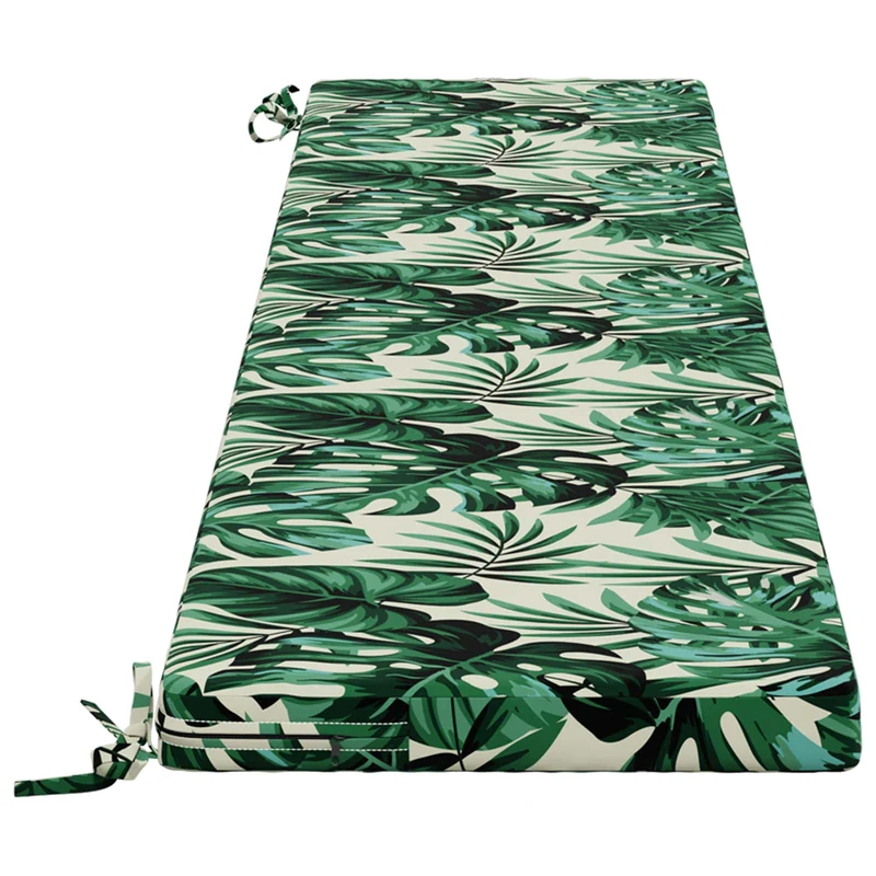Bench Cushions SOEST 2 pcs 100% Polyester Leaf Pattern