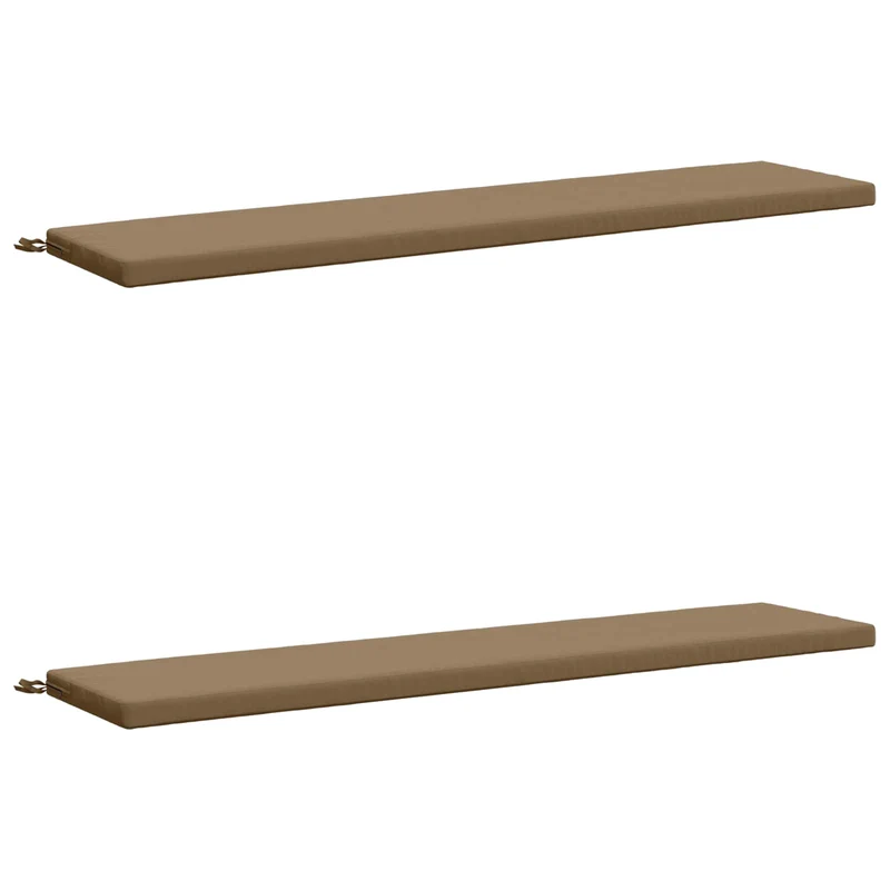 Bench Cushions SOEST 2 pcs 100% Polyester Taupe 170 x 40 x 5 cm